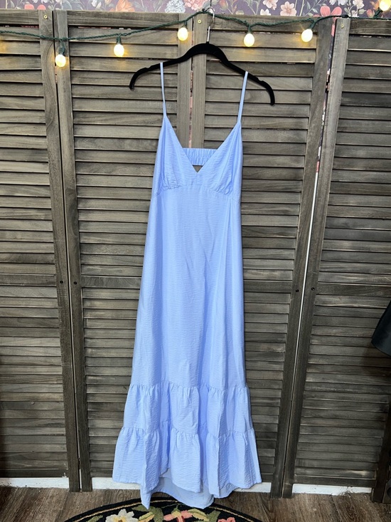 a new day Dresses & Skirts - A new day Open Back Baby Blue Flowy Midi Dress with Adjustable Straps, Sz Large